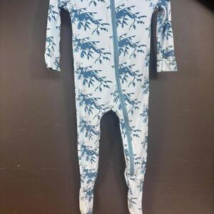 12-18m Kickee Pants footie, leafy dragon print